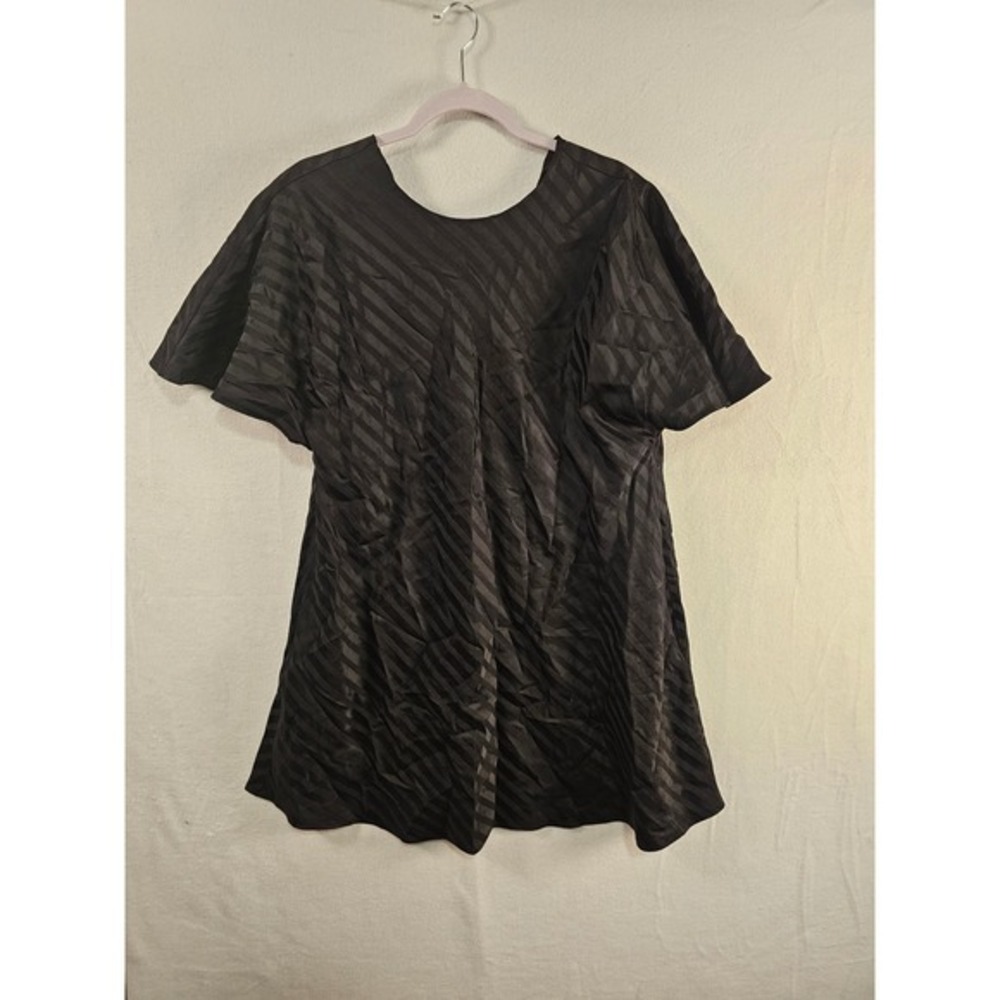 Banana Republic Womens Black Dress Striped Short Sleeve Mini Casual M‎ #1609